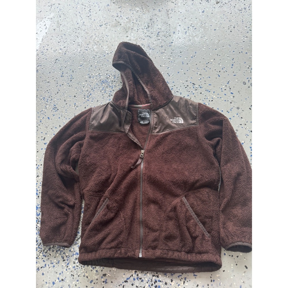 The North Face Fleece Hoodie Full Zip Jacket Brown Girls L/G